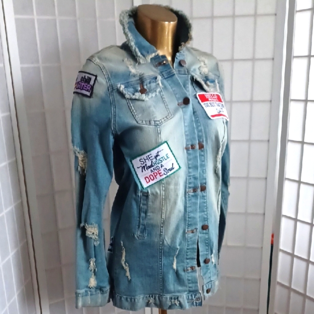 FASHION NOVA custom-made denim jacket
